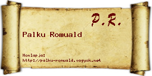 Palku Romuald névjegykártya